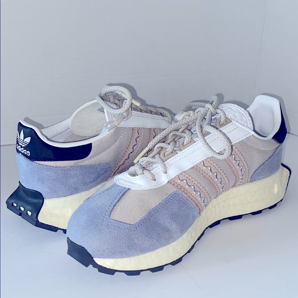 Adidas Women's Retropy E5 Aluminum Silver and Violet Sneakers Size 8 - Picture 9 of 15